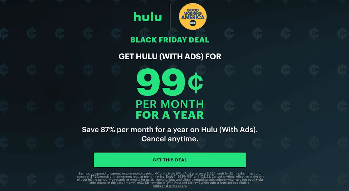 Best Black Friday 2023 Streaming deals Hulu, STARZ, Peacock and More